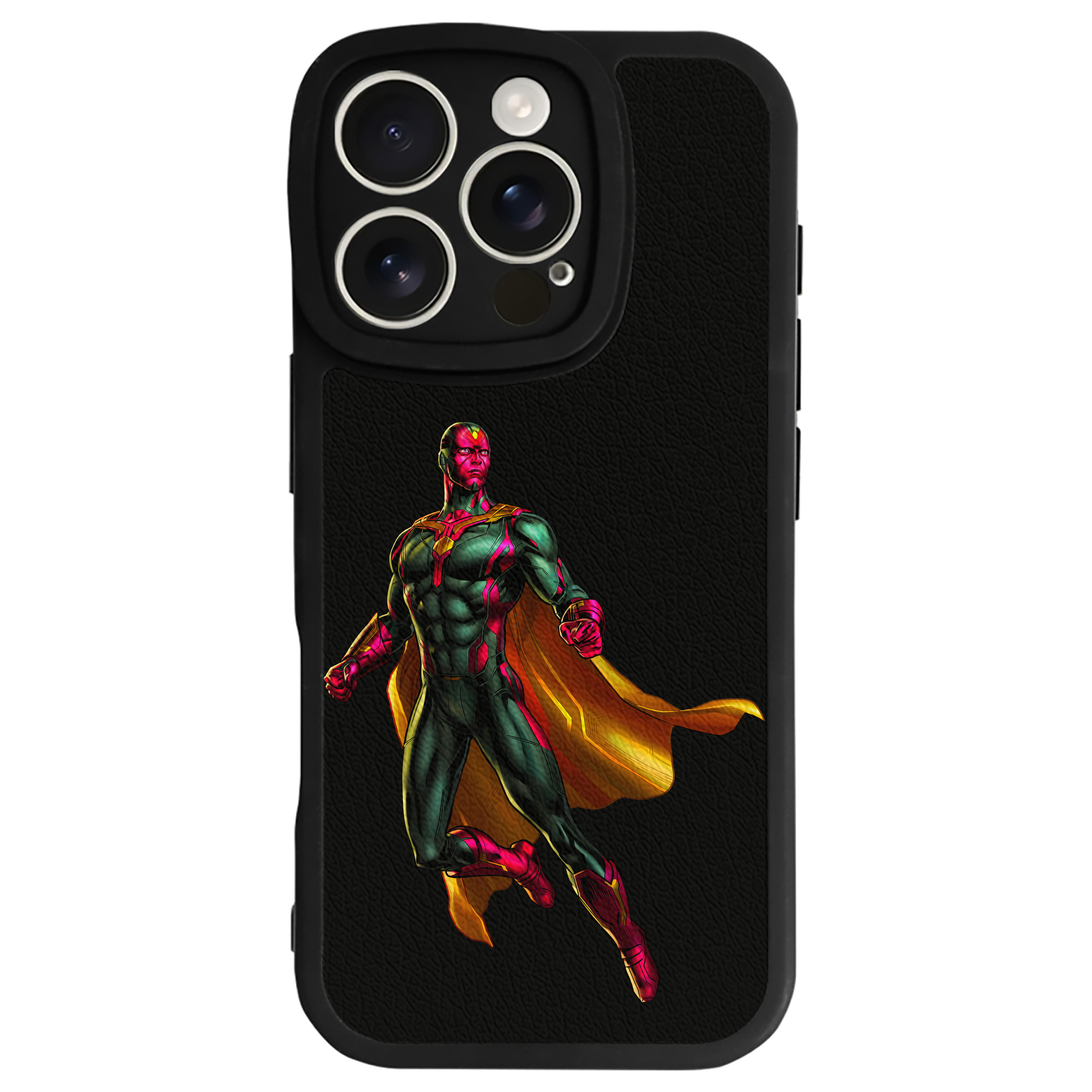 （画像用） アベンジャーズ The Avengers 【iPhone 16シリーズ対応】シリコンスマホケース（レザー調） 材質：シリコン
